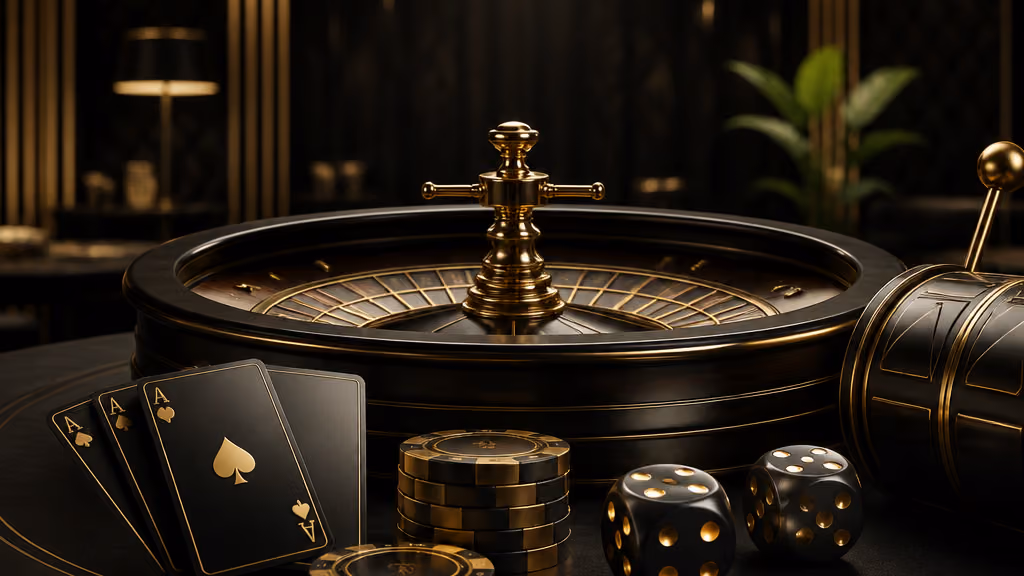 Ilustração das categorias de jogos Black Label Casino