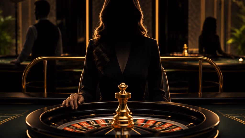 Ilustração de casino ao vivo e estúdios