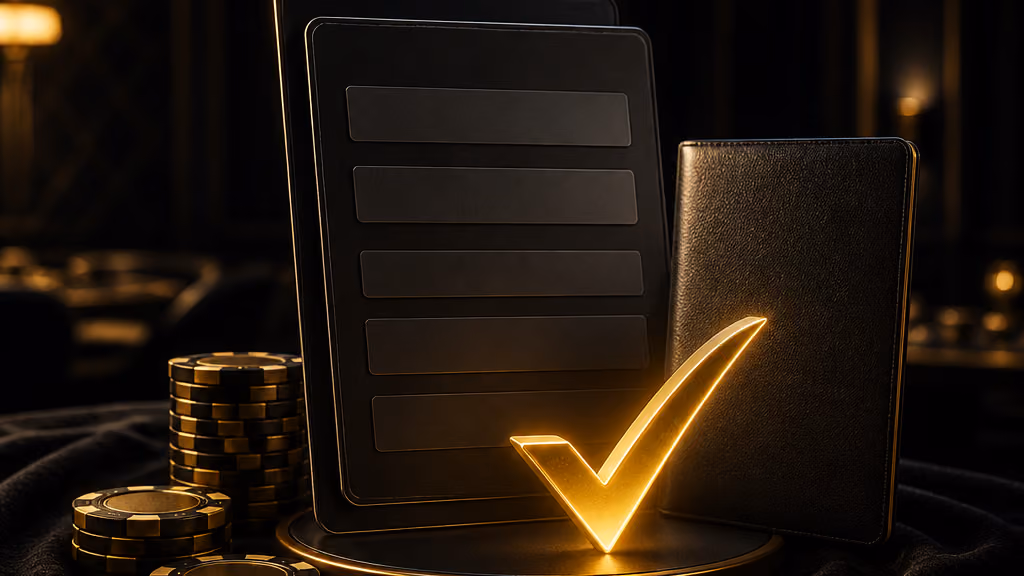 Ilustração de preparação do registo Black Label Casino